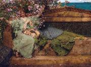 Alma-Tadema, Sir Lawrence In a Rose Garden (mk23) oil painting picture wholesale
